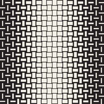 Vector Seamless Geometric Pattern. Halftone gradient color transition. Wove.. Stock Illustration