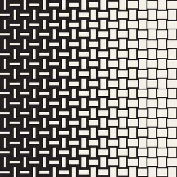 Vector Seamless Geometric Pattern. Halftone gradient color transition. Wove.. Stock Illustration