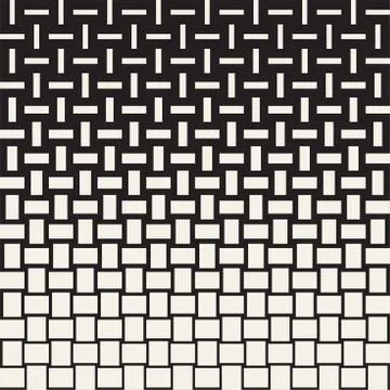 Vector Seamless Geometric Pattern. Halftone gradient color transition. Wove.. Stock Illustration
