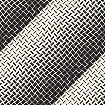 Vector Seamless Geometric Pattern. Halftone gradient color transition. Wove.. Stock Illustration