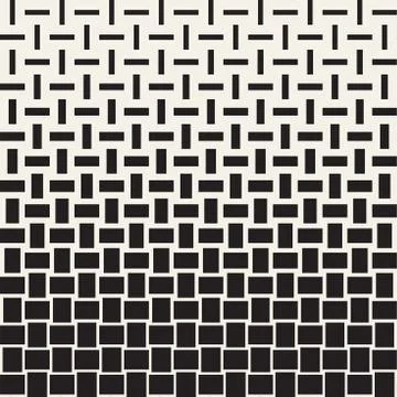 Vector Seamless Geometric Pattern. Halftone gradient color transition. Wove.. 스톡 일러스트