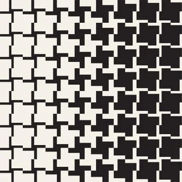 Vector Seamless Geometric Pattern. Halftone gradient color transition. Wove.. Stock Illustration