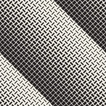 Vector Seamless Geometric Pattern. Halftone gradient color transition. Wove.. Stock Illustration