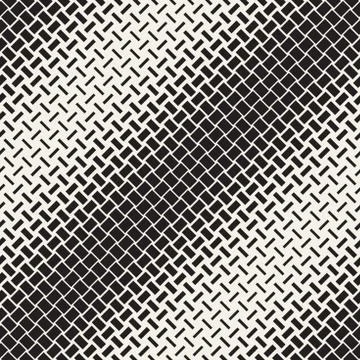 Vector Seamless Geometric Pattern. Halftone gradient color transition. Wove.. Stock Illustration