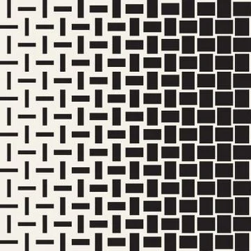 Vector Seamless Geometric Pattern. Halftone gradient color transition. Wove.. 库存插图