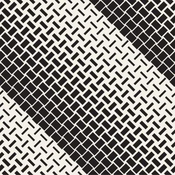 Vector Seamless Geometric Pattern. Halftone gradient color transition. Wove.. Stock Illustration