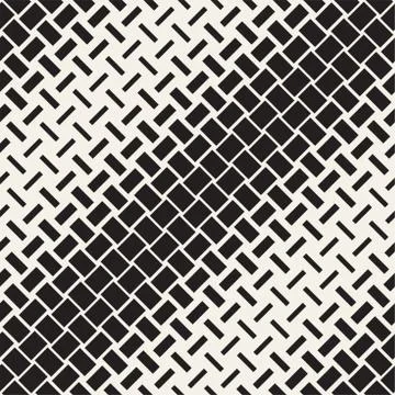 Vector Seamless Geometric Pattern. Halftone gradient color transition. Wove.. Stock Illustration