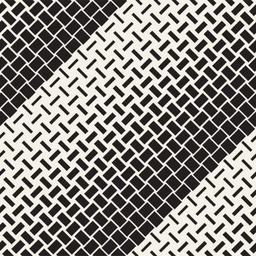 Vector Seamless Geometric Pattern. Halftone gradient color transition. Wove.. Stock Illustration