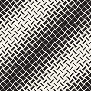 Vector Seamless Geometric Pattern. Halftone gradient color transition. Wove.. Stock Illustration