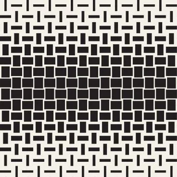 Vector Seamless Geometric Pattern. Halftone gradient color transition. Wove.. Stock Illustration