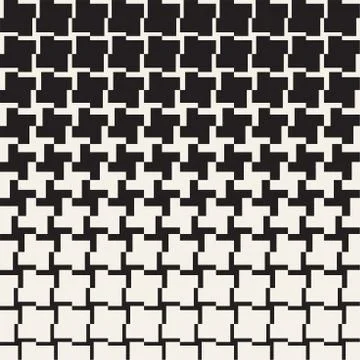 Vector Seamless Geometric Pattern. Halftone gradient color transition. Wove.. Stock Illustration