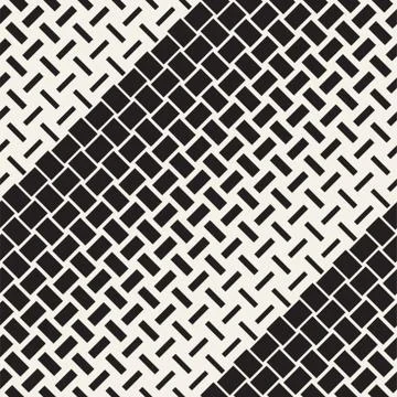 Vector Seamless Geometric Pattern. Halftone gradient color transition. Wove.. Stock Illustration