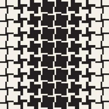 Vector Seamless Geometric Pattern. Halftone gradient color transition. Wove.. Stock Illustration