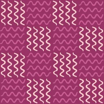 Vector seamless geometric pattern of hand-drawn horizontal and vertical waves 스톡 일러스트