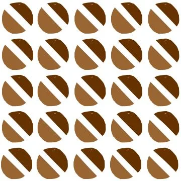 Vector seamless geometric pattern of hand-drawn semicircles. A stylized image Stock Illustration