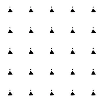 Vector seamless geometric pattern of hand-drawn black triangles and dots on a イラスト素材