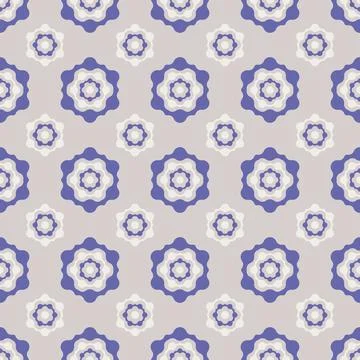 Vector seamless geometric pattern with hexagons on gray background Stock Illustration