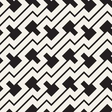 Vector seamless geometric pattern. Irregular lines abstract background. Com.. Stock Illustration