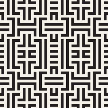 Vector seamless geometric pattern. Mode striped texture. Repeatable creative Stock Illustration