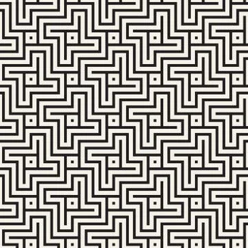 Vector seamless geometric pattern. Modern stylish abstract texture. Simple mono イラスト素材
