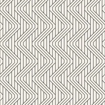 Vector seamless geometric pattern. Modern zigzag texture. Linear graphic design. Illustrazione stock