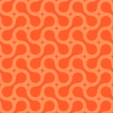Vector seamless geometric pattern - modern orange stylish texture with creative Stockillustratie