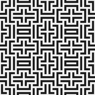 Vector seamless geometric pattern. Modern techno texture. Repeating abstract Stock Illustration