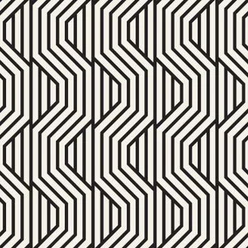 Vector seamless geometric pattern. Modern interlaced lines abstract texture.  Stockillustratie
