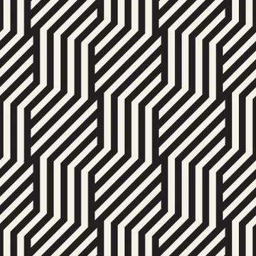Vector seamless geometric pattern. Modern interlaced lines abstract texture.  Stockillustratie