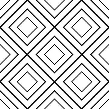 Vector seamless geometric pattern. Monochrome linear repeatable background Illustrazione stock