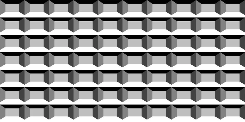 Vector seamless geometric pattern. Monochrome grid wall repeatable background イラスト素材