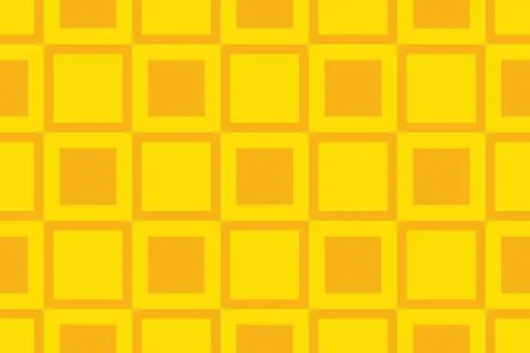 Vector seamless geometric pattern. Shaped sqaures in dark, light yellow color Stock Illustration