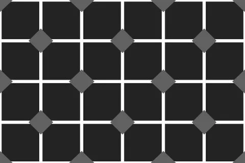 Vector seamless geometric pattern. Shaped black, grey, white, squares, lines, Illustrazione stock