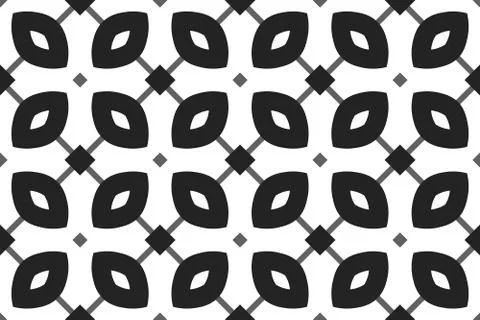 Vector seamless geometric pattern. Shaped black and grey squares and grey lin Illustrazione stock
