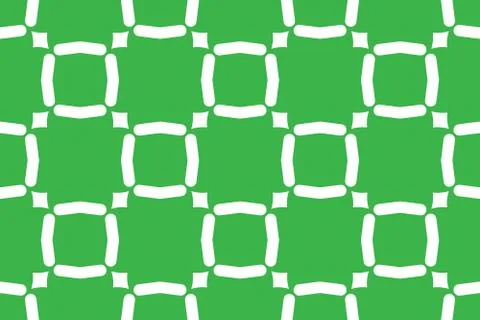 Vector seamless geometric pattern. Shaped white lines, squares, diamonds, gre Stock Illustration