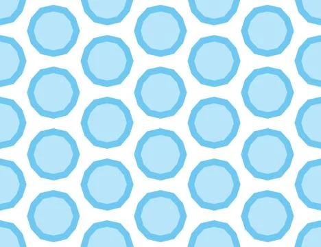 Vector seamless geometric pattern. Shaped light and dark blue circles, bubble Illustrazione stock