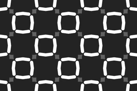 Vector seamless geometric pattern. Shaped white and grey lines, squares, diam Illustrazione stock