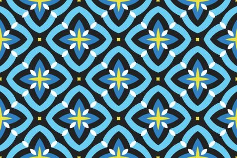 Vector seamless geometric pattern. Shaped rounded white diamonds and light an 스톡 일러스트