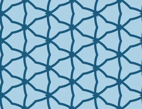 Vector seamless geometric pattern. Shaped dark blue barbed wires, triangles o Illustrazione stock