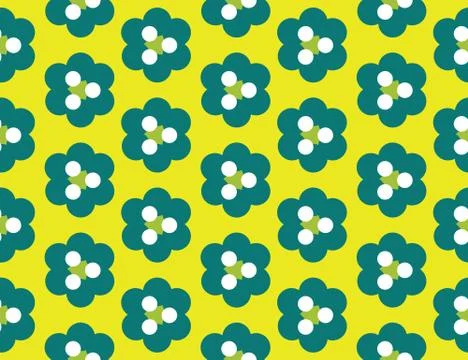 Vector seamless geometric pattern. Shaped green and white circles, triangles, Illustrazione stock
