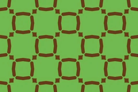 Vector seamless geometric pattern. Shaped brown lines, squares, diamonds, gre Illustrazione stock