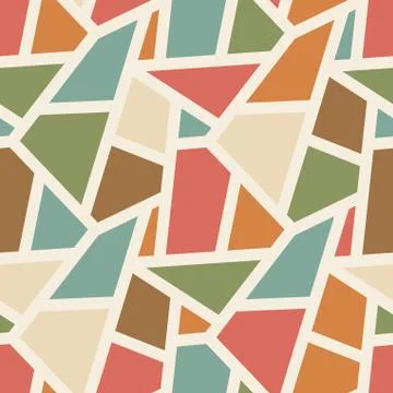 Vector seamless geometric pattern - simple abstract vintage color background Illustrazione stock