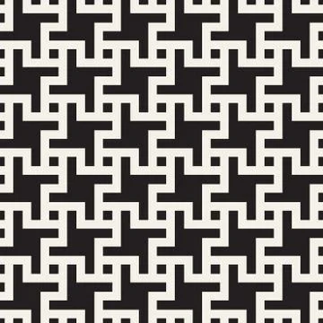 Vector seamless geometric pattern. Simple abstract lines lattice. Repeating Illustrazione stock