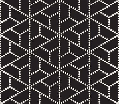 Vector seamless geometric pattern. Simple abstract lines lattice. Repeating Stock Illustration