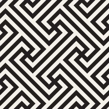Vector seamless geometric pattern. Simple abstract lines lattice. Repeating Illustrazione stock