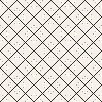 Vector seamless geometric pattern. Simple abstract lines lattice. Repeating Stock Illustration