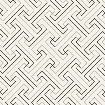 Vector seamless geometric pattern. Simple abstract lines lattice. Repeating Stock Illustration