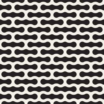 Vector seamless geometric pattern. Simple abstract lines lattice. Repeating Stock Illustration