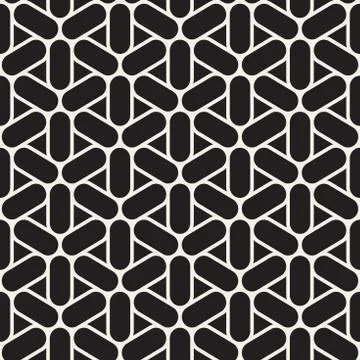 Vector seamless geometric pattern. Simple abstract lines lattice. Repeating Stock Illustration
