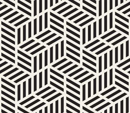 Vector seamless geometric pattern. Simple abstract lines lattice. Repeating 스톡 일러스트